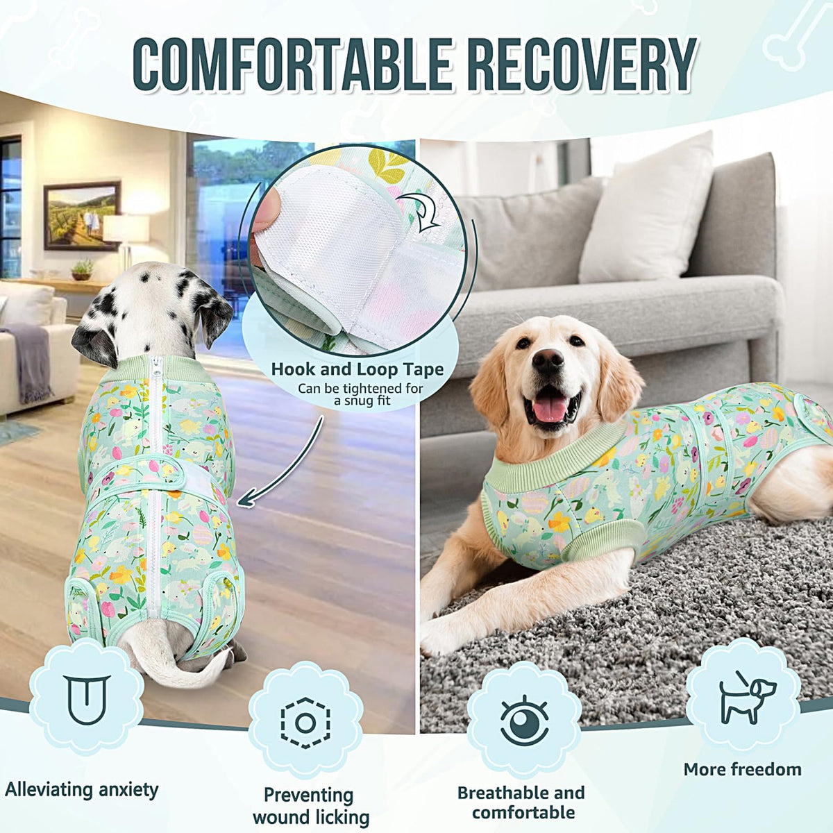 Recovery Suit for Dogs, Female Male Spay Neuter Post Surgery Suit