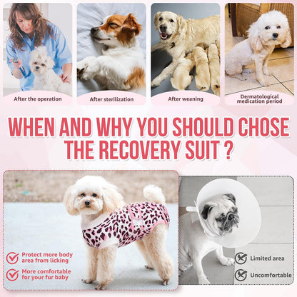Recovery Suit for Dogs, Female Male Spay Neuter Post Surgery Suit