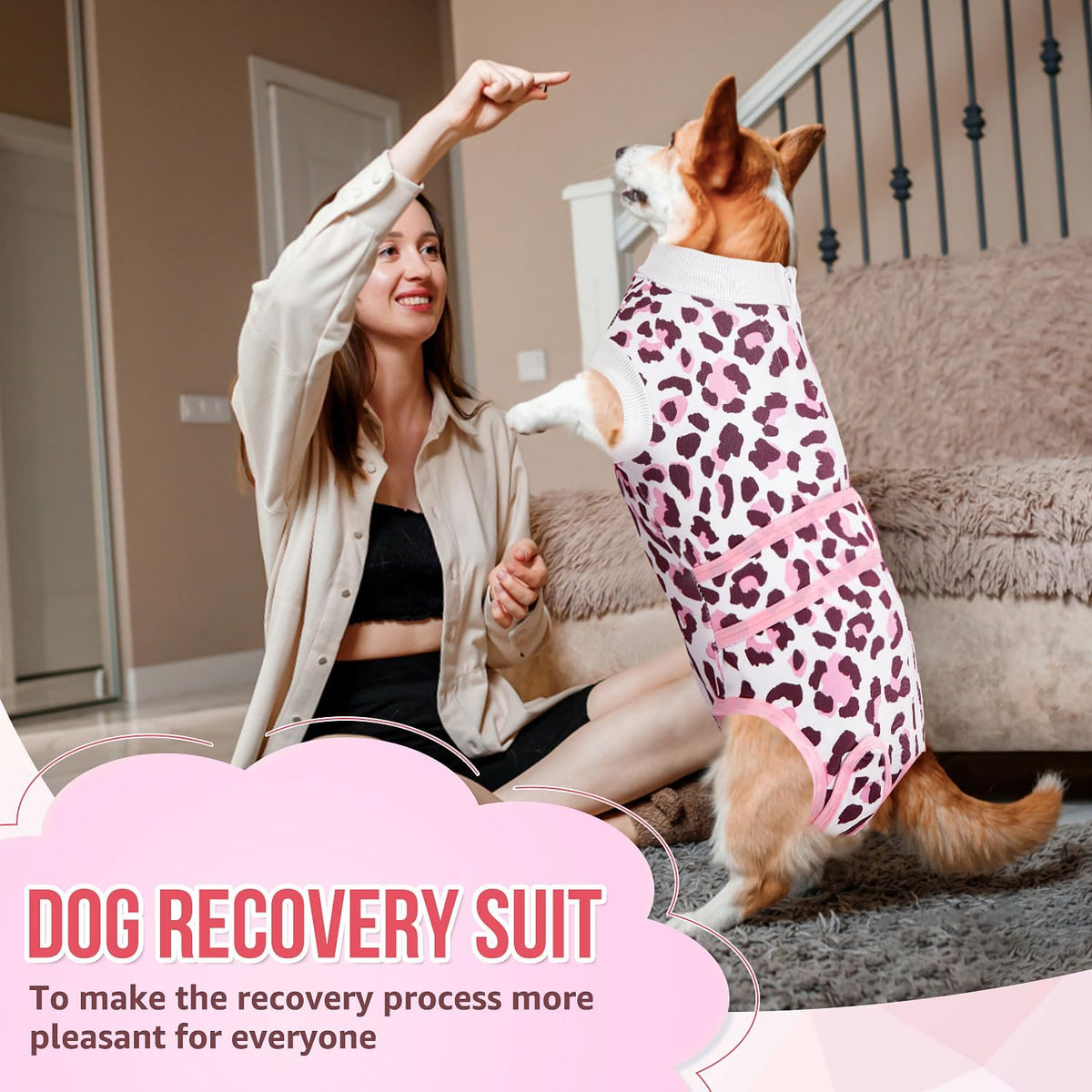 Recovery Suit for Dogs, Female Male Spay Neuter Post Surgery Suit