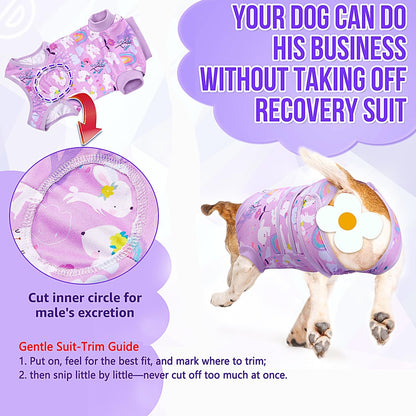 Recovery Suit for Dogs, Female Male Spay Neuter Post Surgery Suit