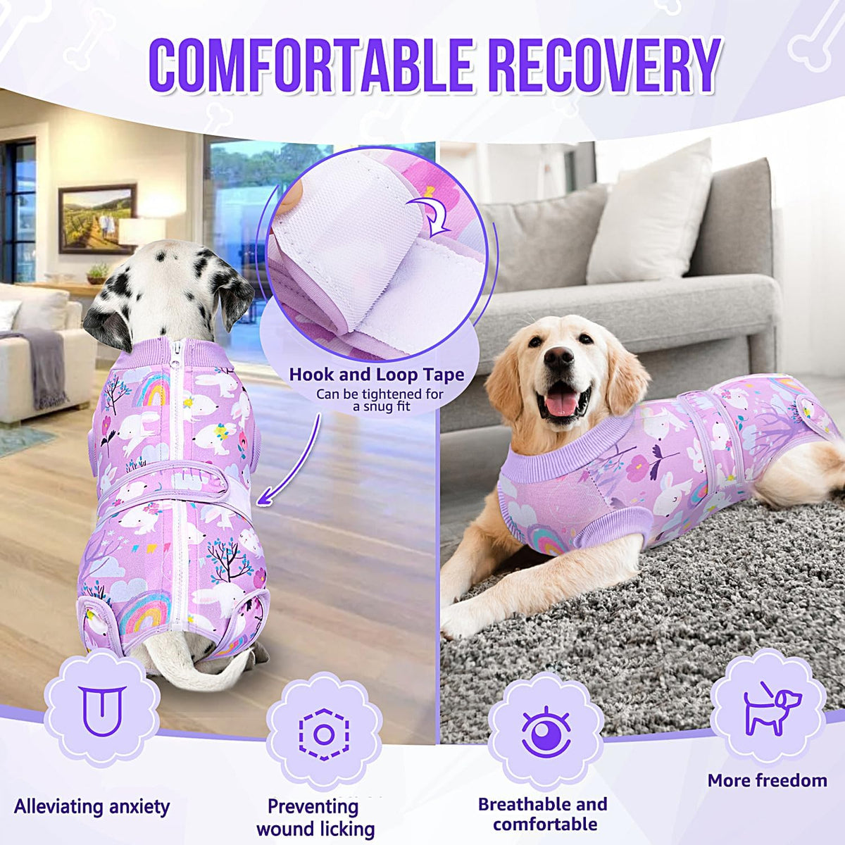 Recovery Suit for Dogs, Female Male Spay Neuter Post Surgery Suit