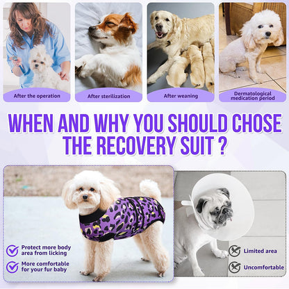 Recovery Suit for Dogs, Female Male Spay Neuter Post Surgery Suit