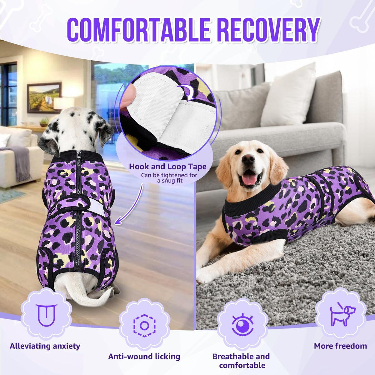 Recovery Suit for Dogs, Female Male Spay Neuter Post Surgery Suit