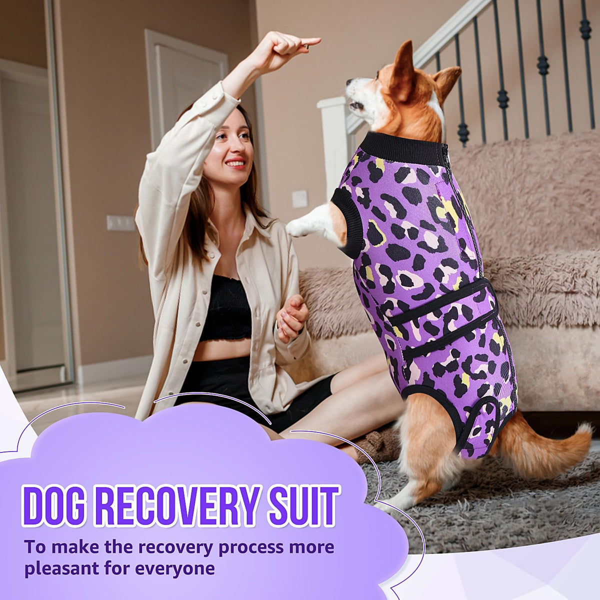 Recovery Suit for Dogs, Female Male Spay Neuter Post Surgery Suit