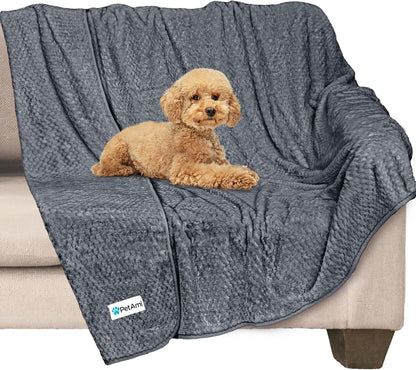Waterproof Dog Blanket, Leakproof Pet Throw, Twin 60x80 Taupe Beige