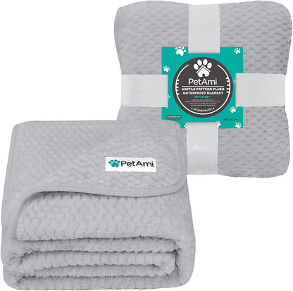 Waterproof Dog Blanket, Leakproof Pet Throw, Twin 60x80 Taupe Beige