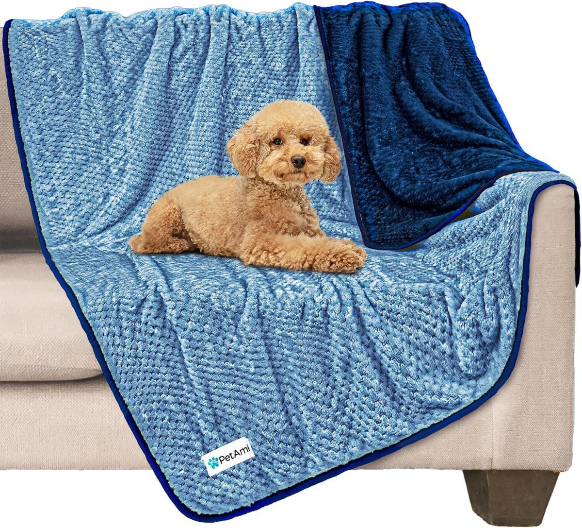 Waterproof Dog Blanket, Leakproof Pet Throw, Twin 60x80 Taupe Beige