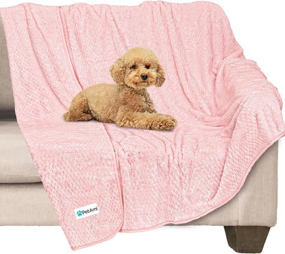 Waterproof Dog Blanket, Leakproof Pet Throw, Twin 60x80 Taupe Beige