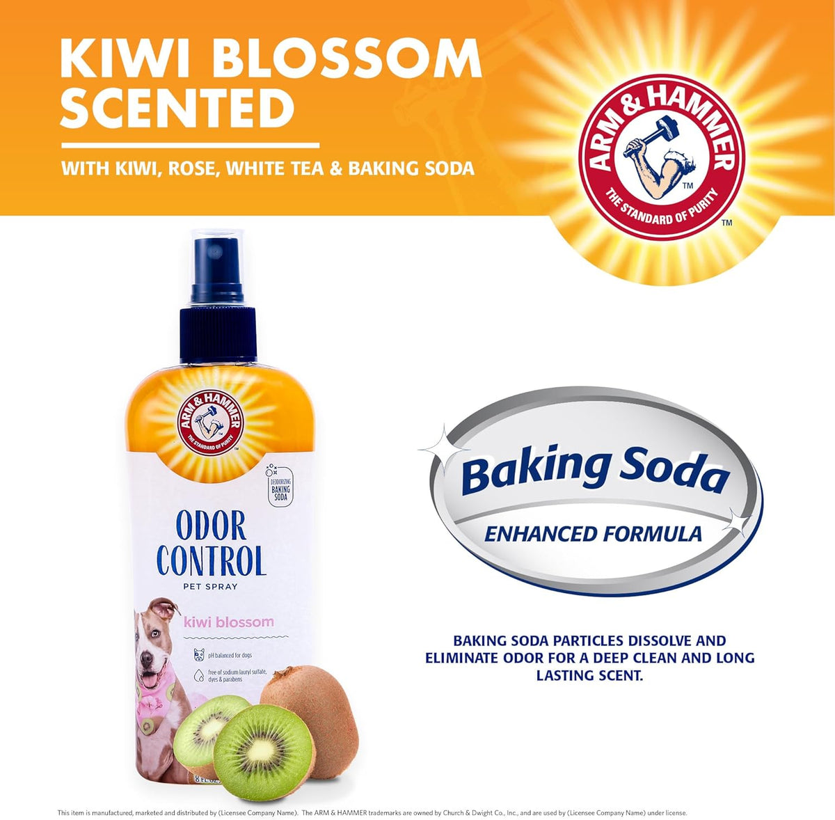 Super Deodorizing Dog Spray, Kiwi Blossom, 8 Fl Oz