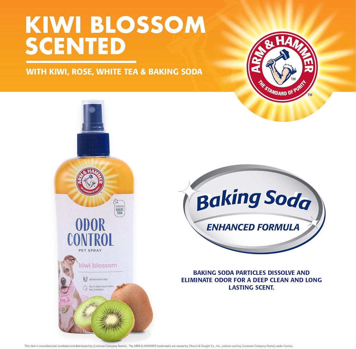 Super Deodorizing Dog Spray, Kiwi Blossom, 8 Fl Oz