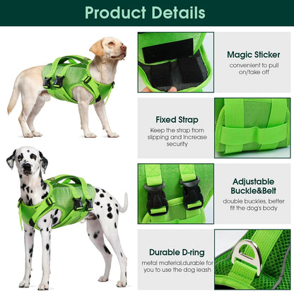 Dog Life Jacket, High Flotation Reflective Dog Life Vest, Orange, XL