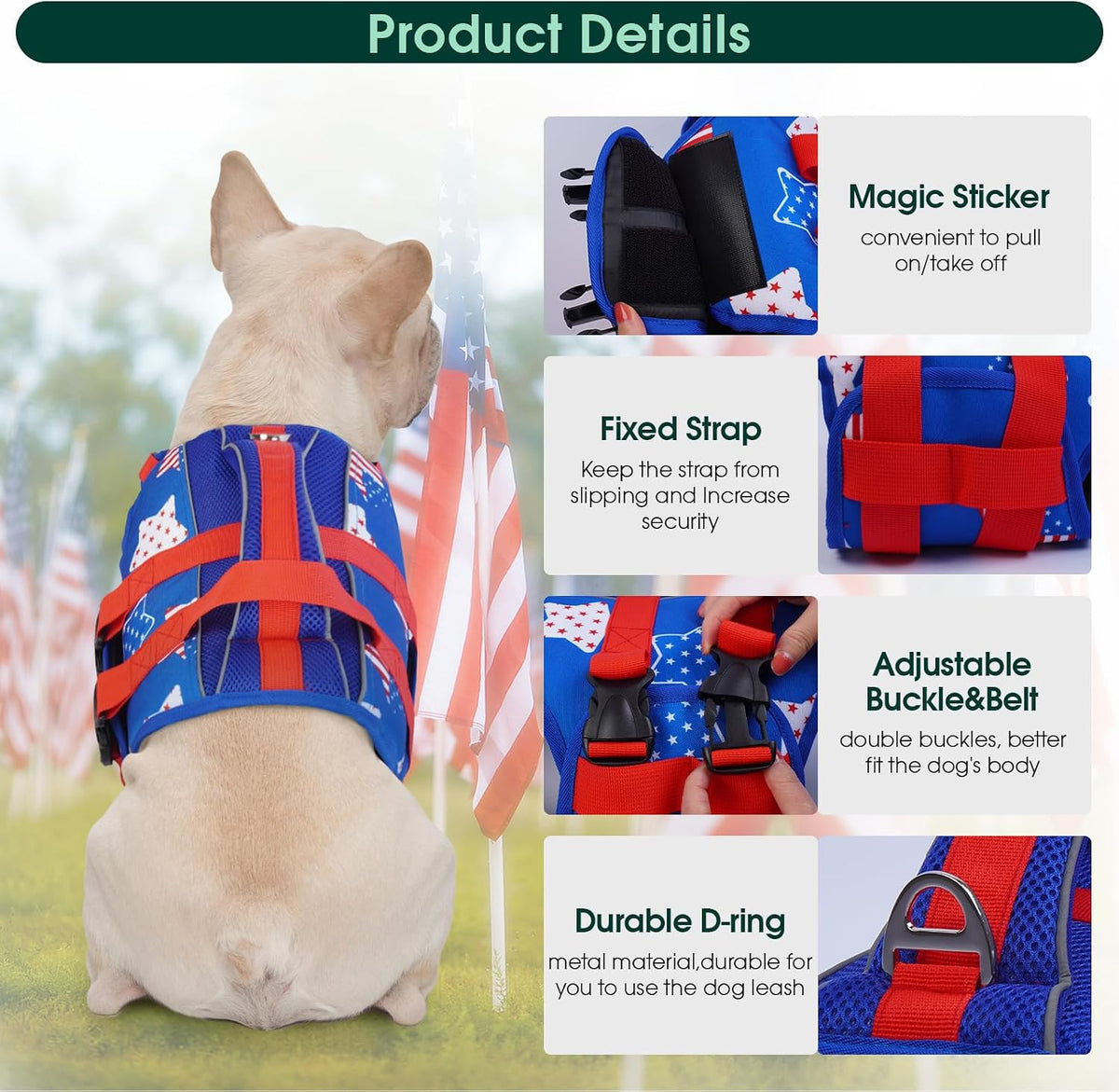 Dog Life Jacket, High Flotation Reflective Dog Life Vest, Orange, XL