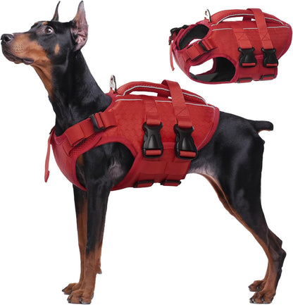 Dog Life Jacket, High Flotation Reflective Dog Life Vest, Orange, XL