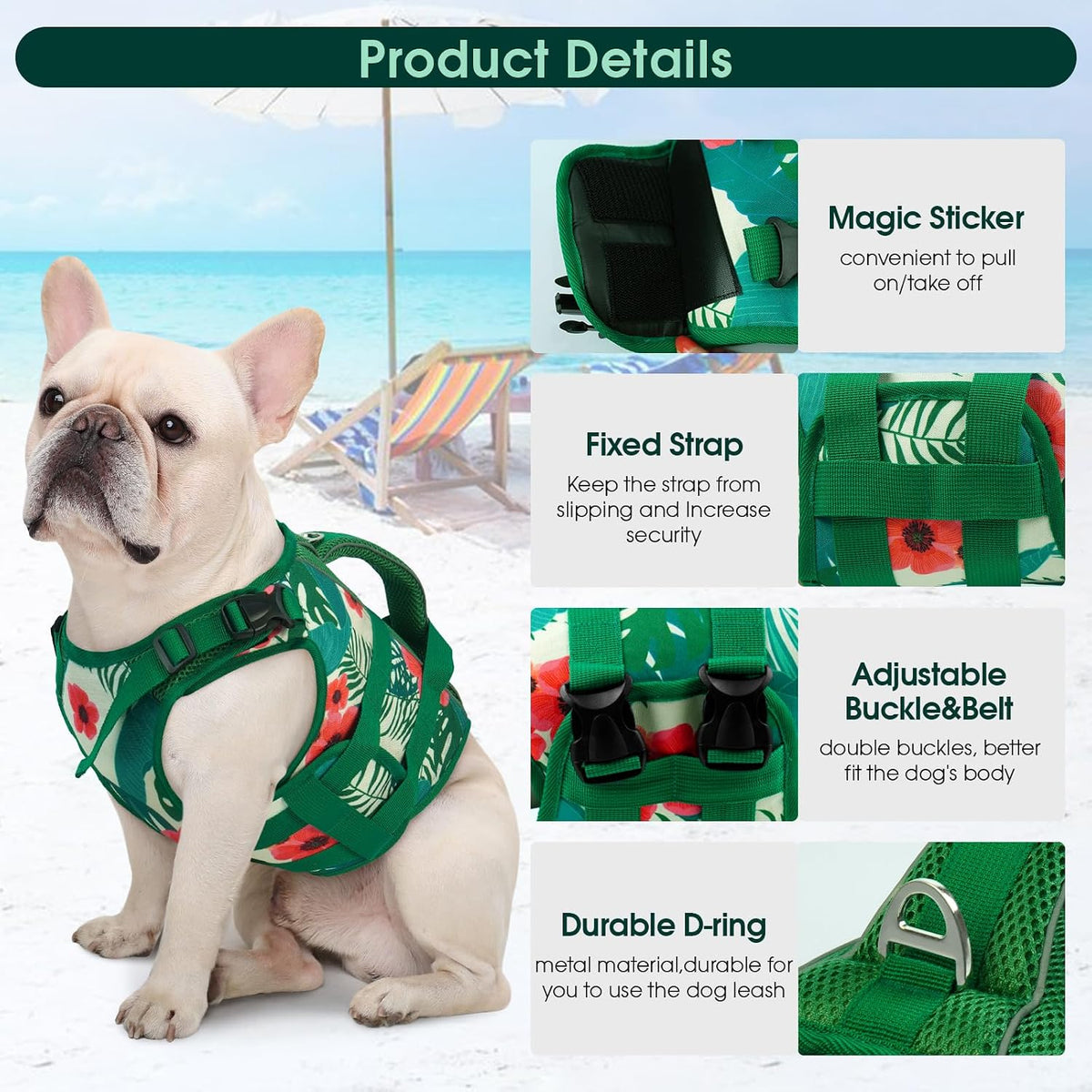 Dog Life Jacket, High Flotation Reflective Dog Life Vest, Orange, XL