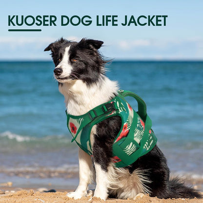 Dog Life Jacket, High Flotation Reflective Dog Life Vest, Orange, XL