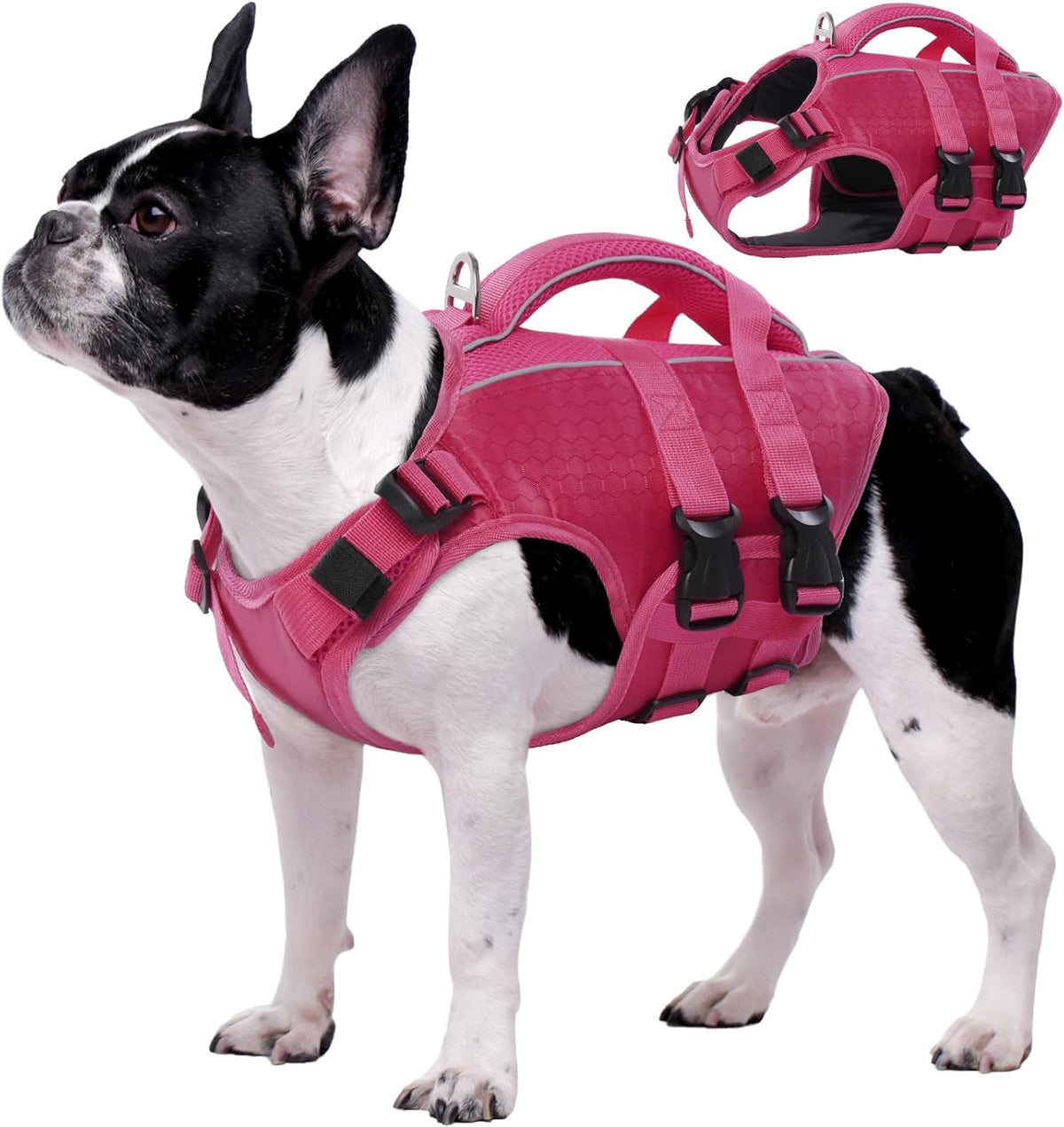 Dog Life Jacket, High Flotation Reflective Dog Life Vest, Orange, XL