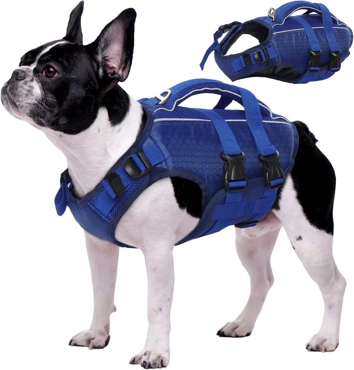 Dog Life Jacket, High Flotation Reflective Dog Life Vest, Orange, XL