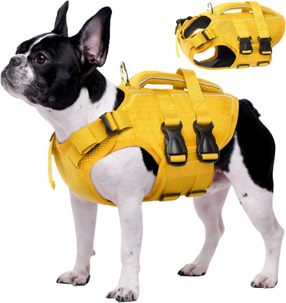 Dog Life Jacket, High Flotation Reflective Dog Life Vest, Orange, XL