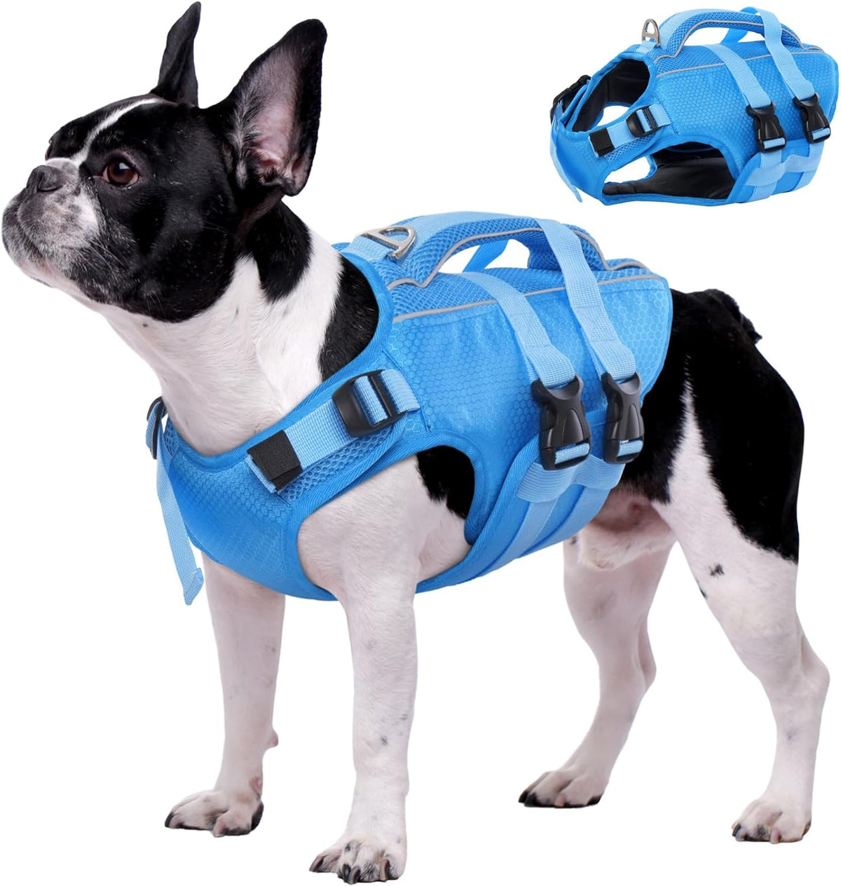 Dog Life Jacket, High Flotation Reflective Dog Life Vest, Orange, XL