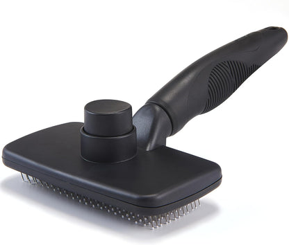 Self Cleaning Slicker Brush for Dogs& Cats, Skin Friendly Grooming Brush for Shedding Long&Short Haired Dogs& Cats, Deshedding Pet Supplies Accessories, Green