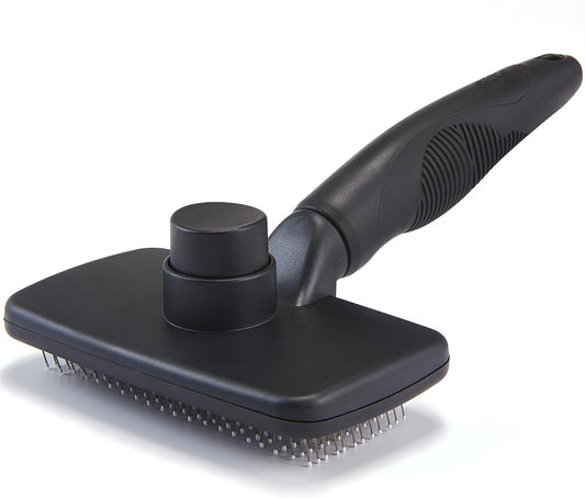 Self Cleaning Slicker Brush for Dogs& Cats, Skin Friendly Grooming Brush for Shedding Long&Short Haired Dogs& Cats, Deshedding Pet Supplies Accessories, Green