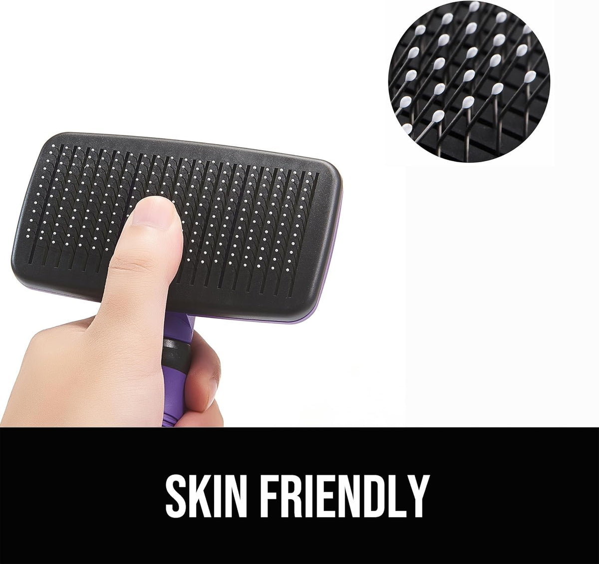 Self Cleaning Slicker Brush for Dogs& Cats, Skin Friendly Grooming Brush for Shedding Long&Short Haired Dogs& Cats, Deshedding Pet Supplies Accessories, Green
