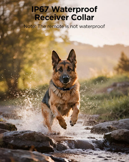 Military Dog Shock Collar - 4200ft Dog Training Collar with Remote, 4 Training Modes, Flashlight & Strobe, 3-Month Battery, IP67 Waterproof Dog E Collar for All Breeds 5-150lbs (Dark Blue)
