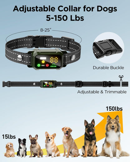 Military Dog Shock Collar - 4200ft Dog Training Collar with Remote, 4 Training Modes, Flashlight & Strobe, 3-Month Battery, IP67 Waterproof Dog E Collar for All Breeds 5-150lbs (Dark Blue)