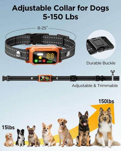 Military Dog Shock Collar - 4200ft Dog Training Collar with Remote, 4 Training Modes, Flashlight & Strobe, 3-Month Battery, IP67 Waterproof Dog E Collar for All Breeds 5-150lbs (Dark Blue)
