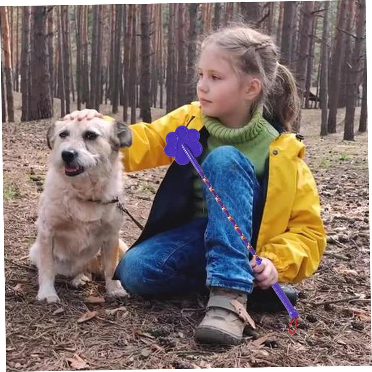2Pcs Dog Training Stick, 16.5 Inch Rubber Dog Training Tools with Non-Slip Handle