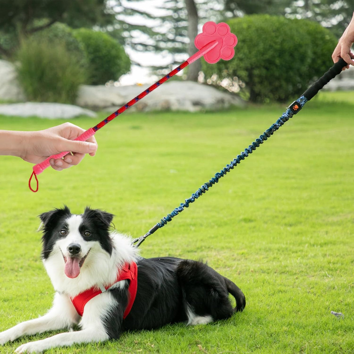 2Pcs Dog Training Stick, 16.5 Inch Rubber Dog Training Tools with Non-Slip Handle