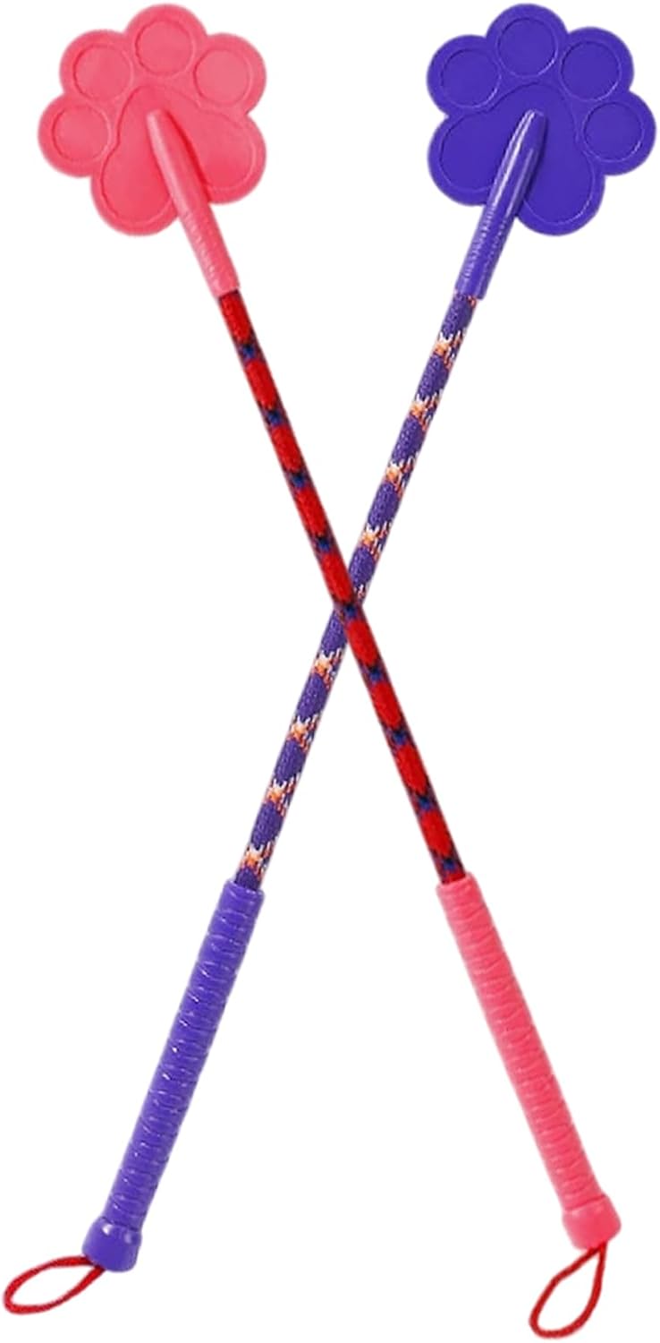 2Pcs Dog Training Stick, 16.5 Inch Rubber Dog Training Tools with Non-Slip Handle