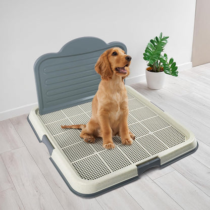 Dog Pee Pad Holder Tray with Splash Guard, 23.6" Large Puppy Potty Training Pad Tray, Puppy Litter Box with High-Wall, Indoor Pet Toilet for Small to Medium Sized Dogs