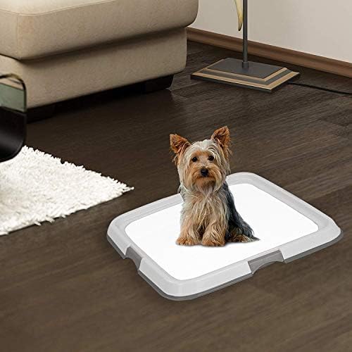Dog Pee Pad Holder Tray with Splash Guard, 23.6" Large Puppy Potty Training Pad Tray, Puppy Litter Box with High-Wall, Indoor Pet Toilet for Small to Medium Sized Dogs