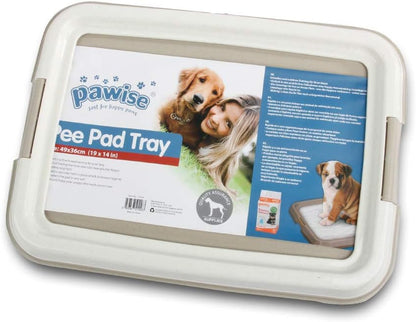 Dog Pee Pad Holder Tray with Splash Guard, 23.6" Large Puppy Potty Training Pad Tray, Puppy Litter Box with High-Wall, Indoor Pet Toilet for Small to Medium Sized Dogs