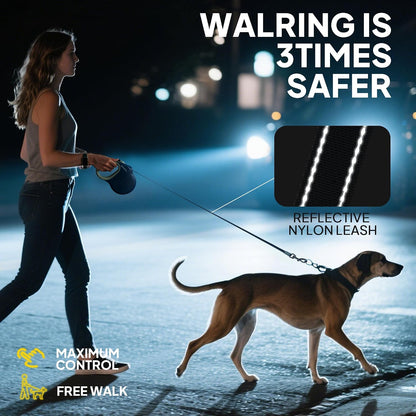 Upgraded Retractable Dog Leash for Large Dogs up to 50kg,8m Reflective Tape