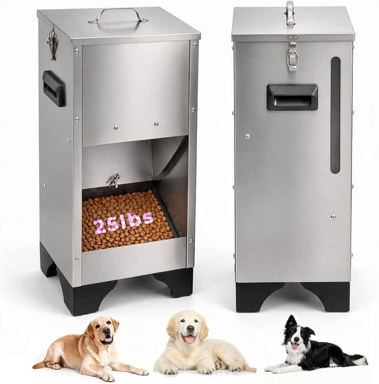 Automatic Dog Feeder Large Breed 25 Lbs,Elevated Dog Food Dispenser
