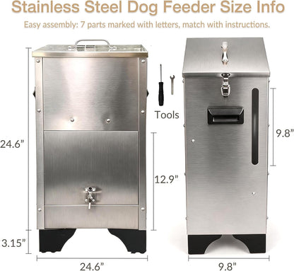 Automatic Dog Feeder Large Breed 25 Lbs,Elevated Dog Food Dispenser