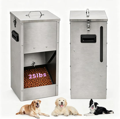 Automatic Dog Feeder Large Breed 25 Lbs,Elevated Dog Food Dispenser