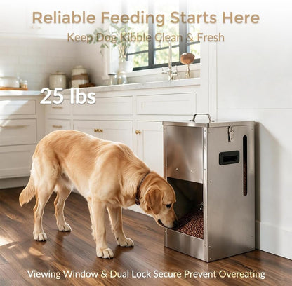 Automatic Dog Feeder Large Breed 25 Lbs,Elevated Dog Food Dispenser