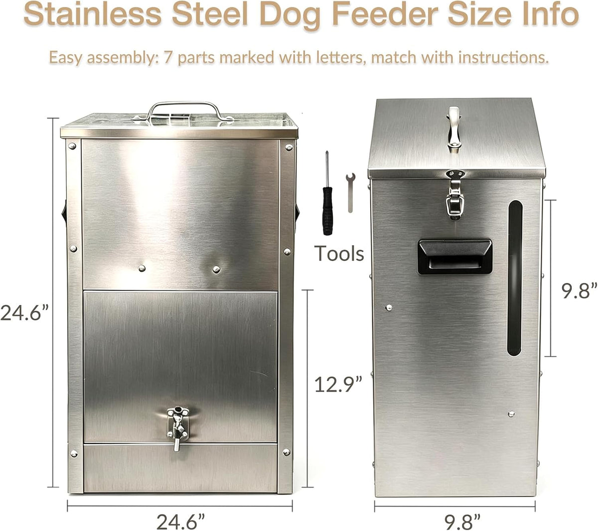 Automatic Dog Feeder Large Breed 25 Lbs,Elevated Dog Food Dispenser