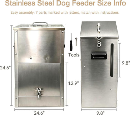 Automatic Dog Feeder Large Breed 25 Lbs,Elevated Dog Food Dispenser