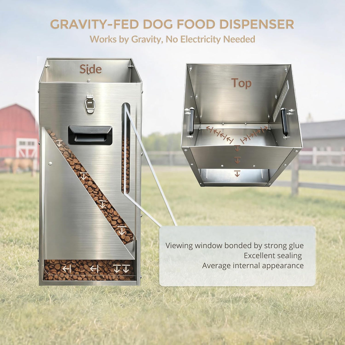 Automatic Dog Feeder Large Breed 25 Lbs,Elevated Dog Food Dispenser