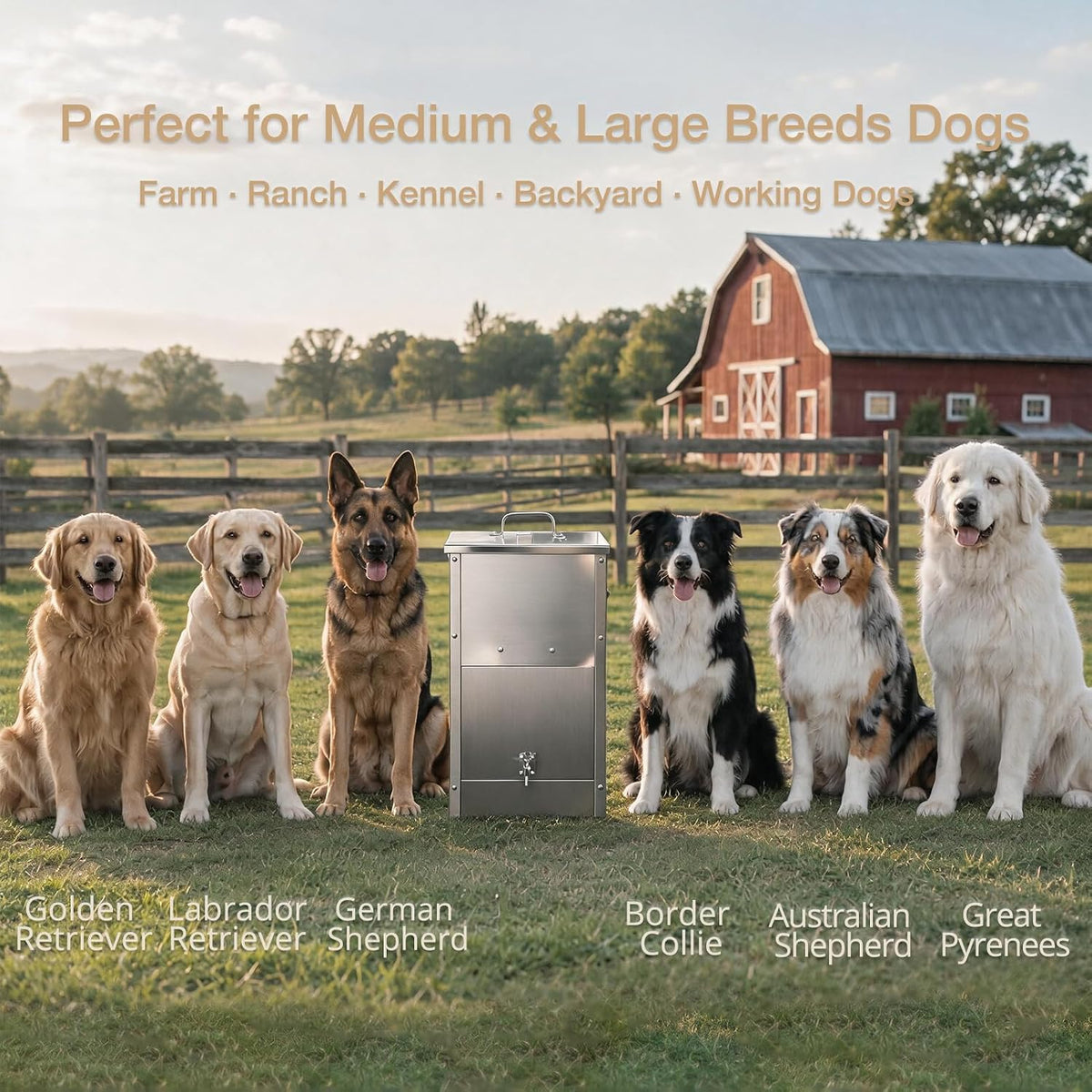 Automatic Dog Feeder Large Breed 25 Lbs,Elevated Dog Food Dispenser