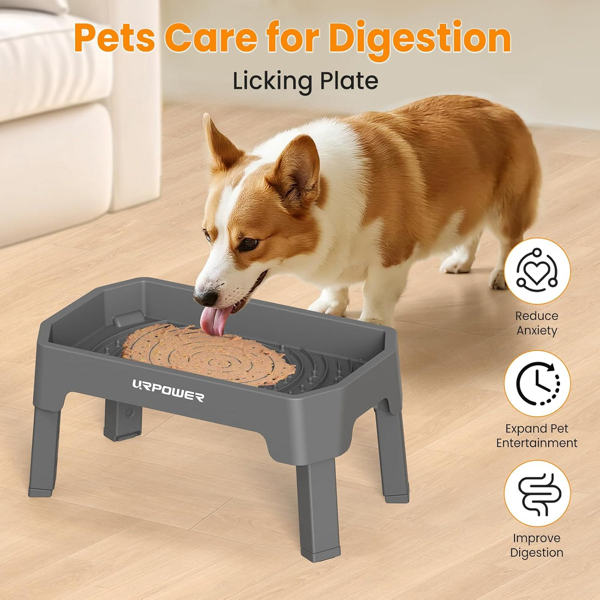 Mess Proof Elevated Dog Bowls, Splash Guard Raised Bowl Stand