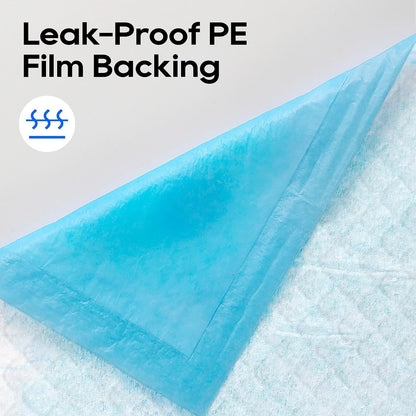 All-Absorb, X-Large 28" x 34", 40 Count, Dog and Puppy Training Pads, Ultra Absorbent and Odor Eliminating, Leak-Proof 5-Layer Potty Training Pads with Quick-Dry Surface, Blue