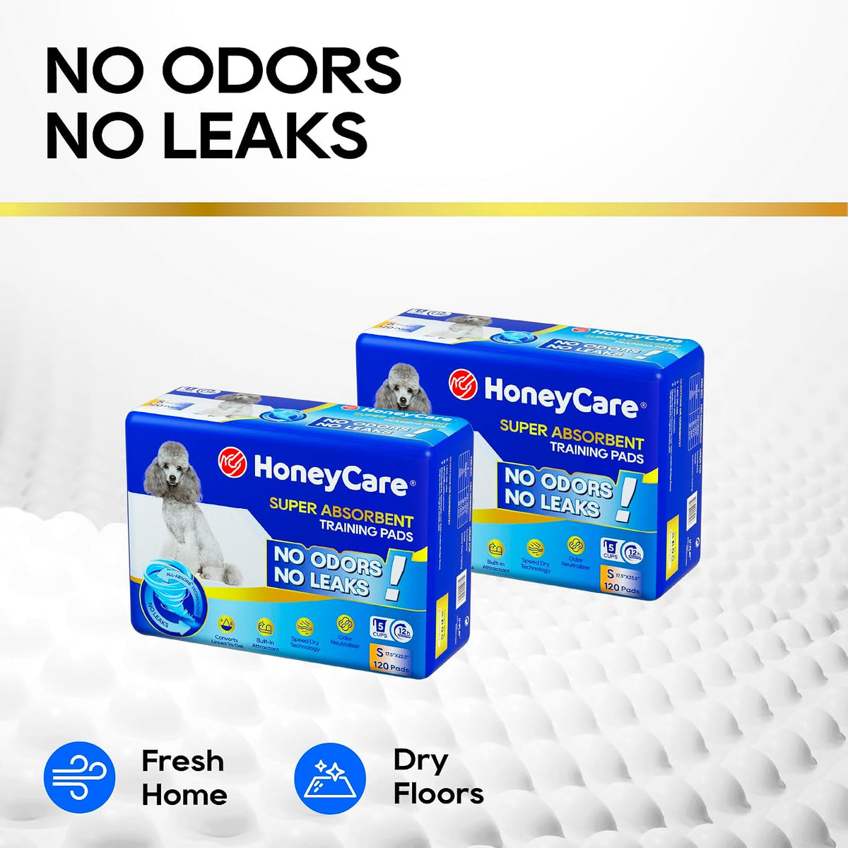 All-Absorb, X-Large 28" x 34", 40 Count, Dog and Puppy Training Pads, Ultra Absorbent and Odor Eliminating, Leak-Proof 5-Layer Potty Training Pads with Quick-Dry Surface, Blue