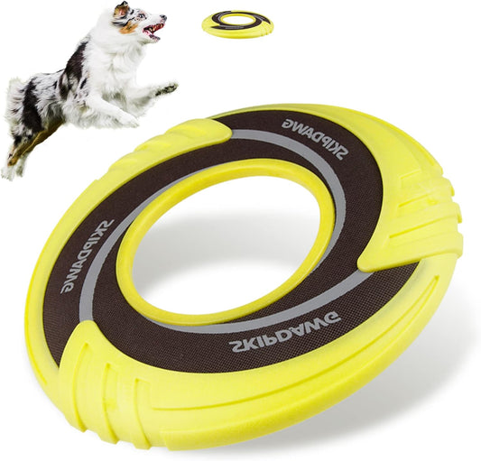 Interactive Tug Toy, Flying Disc Water Toy Non-Toxic Light TPR/Nylon Fabric, Pet Training and Outdoor Exercise Toys for Dogs, Diameter 9 Inches