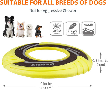 Interactive Tug Toy, Flying Disc Water Toy Non-Toxic Light TPR/Nylon Fabric, Pet Training and Outdoor Exercise Toys for Dogs, Diameter 9 Inches