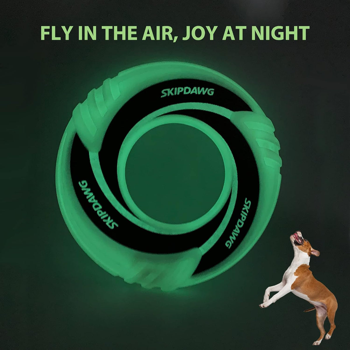 Interactive Tug Toy, Flying Disc Water Toy Non-Toxic Light TPR/Nylon Fabric, Pet Training and Outdoor Exercise Toys for Dogs, Diameter 9 Inches